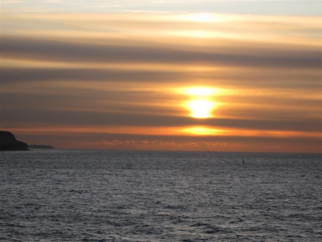 Sonnenuntergang - Rückfahrt
